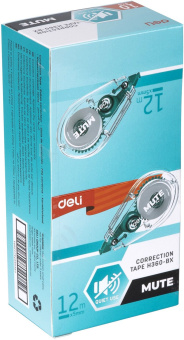Лента коррект. Deli Mute EH360 12мx5мм ассорти корпус блистер - купить недорого с доставкой в интернет-магазине