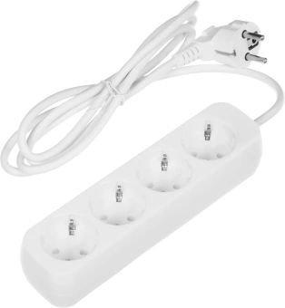 Сетевой удлинитель Defender E418 1.8м (4 розетки) белый (пакет ПЭ) - купить недорого с доставкой в интернет-магазине