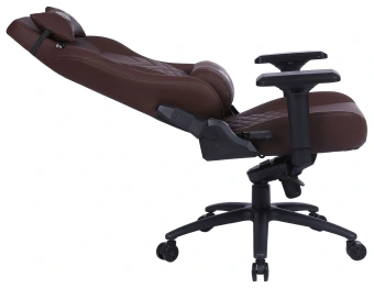 Кресло игровое Cactus CS-CHR-0112 коричневый экокожа с подголов. крестов. сталь - купить недорого с доставкой в интернет-магазине