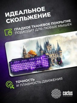 Коврик для мыши Cactus Castle 900x400x3мм (CS-MP-PRO13XXL) - купить недорого с доставкой в интернет-магазине
