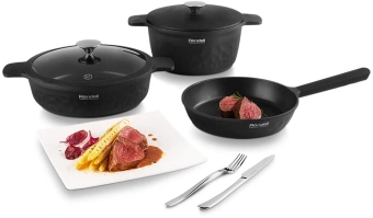 Ковш Rondell ArtDeco RDA-1253 1.5л. d=16см (без крышки) черный - купить недорого с доставкой в интернет-магазине