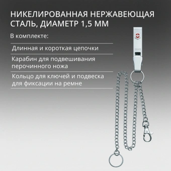 Подвеска для ремня Victorinox 4.1860 серебристый блистер - купить недорого с доставкой в интернет-магазине