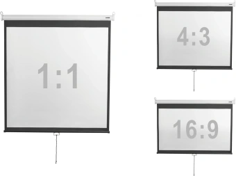 Экран Digis 86" 139x178см Optimal-D DSOD-4302 4:3 настенно-потолочный рулонный белый - купить недорого с доставкой в интернет-магазине