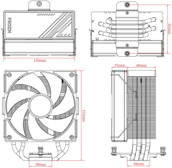 Устройство охлаждения(кулер) ID-Cooling Frozn A410 Soc-AM5/AM4/1151/1200/2066/1700 4-pin Al+Cu 220W 720gr Ret - цена, купить или заказать с доставкой в интернет-магазине Устройство охлаждения(кулер) ID-Cooling Frozn A410 Soc-AM5/AM4/1151/1200/2066/1700 4-pin Al+Cu 220W 720gr Ret - купить недорого с доставкой в интернет-магазине
