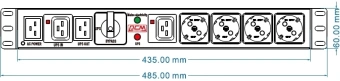 Байпас Powercom MBS1605-1C19-4Schuko - купить недорого с доставкой в интернет-магазине