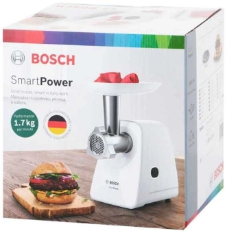 Мясорубка Bosch Smart Power MFW2500W 1500Вт белый - купить недорого с доставкой в интернет-магазине