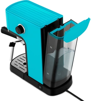 Кофеварка рожковая Kitfort КТ-7461 1350Вт бирюзовый/черный - купить недорого с доставкой в интернет-магазине