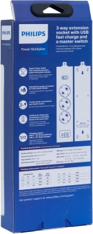 Сетевой фильтр Philips CHP8236WB/51 3м (3 розетки) белый (коробка) - купить недорого с доставкой в интернет-магазине