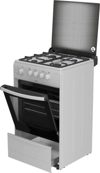 Плита Газовая Darina 1B1 GM 441 018 W белый/черный (стеклянная крышка) реш.чугун - купить недорого с доставкой в интернет-магазине