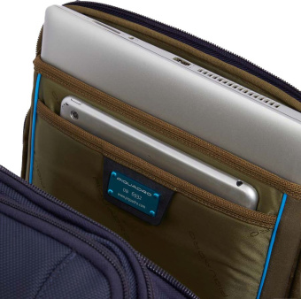 Сумка дорожная Piquadro Brief2 BV6154BR2/BLU синий нейлон/натур.кожа - купить недорого с доставкой в интернет-магазине