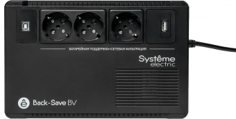 Источник бесперебойного питания Systeme Electriс BV BVSE400RS 240Вт 400ВА черный - купить недорого с доставкой в интернет-магазине