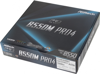 Материнская плата Asrock B550M PRO4 Soc-AM4 AMD B550 4xDDR4 mATX AC`97 8ch(7.1) GbLAN RAID+VGA+HDMI+DP - купить недорого с доставкой в интернет-магазине