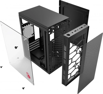 Корпус Bloody BD-CC101 черный без БП mATX 1x80mm 1x92mm 2x120mm 2xUSB2.0 1xUSB3.0 audio - купить недорого с доставкой в интернет-магазине