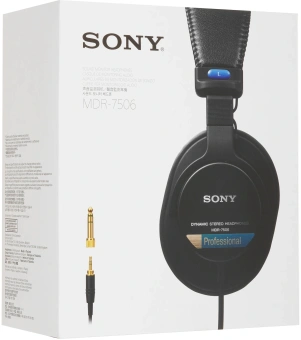 Гарнитура мониторные Sony MDR-7506 3м черный проводные оголовье - купить недорого с доставкой в интернет-магазине