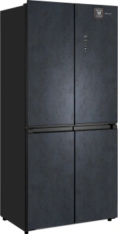 Холодильник Weissgauff WCD 450 Rock Glass NoFrost Inverter 3-хкамерн. графит темный инвертер - купить недорого с доставкой в интернет-магазине