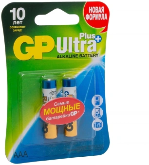 Батарея GP Ultra Plus Alkaline 24AUP LR03 AAA (2шт) - купить недорого с доставкой в интернет-магазине
