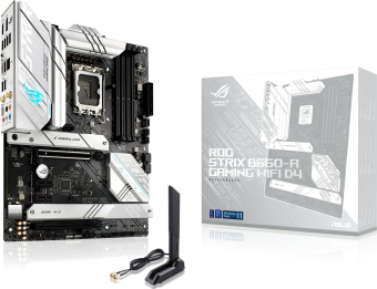 Материнская плата Asus ROG STRIX B660-A GAMING WIFI D4 Soc-1700 Intel B660 4xDDR4 ATX AC`97 8ch(7.1) 2.5Gg RAID+HDMI+DP - купить недорого с доставкой в интернет-магазине