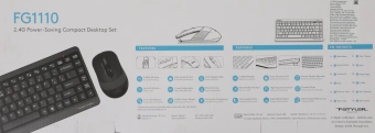 Клавиатура + мышь A4Tech Fstyler FG1110 клав:черный/серый мышь:черный/серый USB беспроводная Multimedia (FG1110 GREY) - купить недорого с доставкой в интернет-магазине