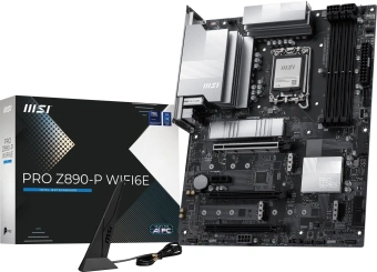 Материнская плата MSI PRO Z890-P WIFI6E Soc-1851 Intel Z890 4xDDR5 ATX AC`97 8ch(7.1) 5Gigabit RAID+HDMI+DP - купить недорого с доставкой в интернет-магазине