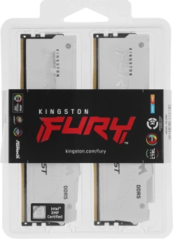 Память DDR5 2x32GB 5200MHz Kingston KF552C40BWAK2-64 Fury Beast RGB RTL Gaming PC5-41600 CL40 DIMM 288-pin 1.25В single rank с радиатором Ret - купить недорого с доставкой в интернет-магазине