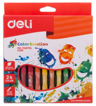 Масляная пастель Deli EC20120 Color Emotion шестигранные 24цв. картон.кор./европод. - купить недорого с доставкой в интернет-магазине