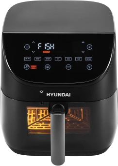 Аэрогриль Hyundai HYF-9090 6.5л 1700Вт черный/черный - купить недорого с доставкой в интернет-магазине