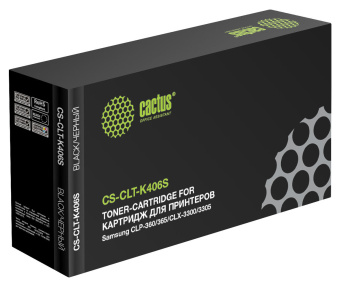 Картридж лазерный Cactus CS-CLT-K406S CLT-K406S черный (1500стр.) для Samsung CLP-360/365/CLX-3300/3305 - купить недорого с доставкой в интернет-магазине
