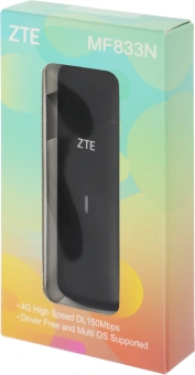 Модем 2G/3G/4G ZTE MF833N USB Firewall +Router внешний черный - купить недорого с доставкой в интернет-магазине