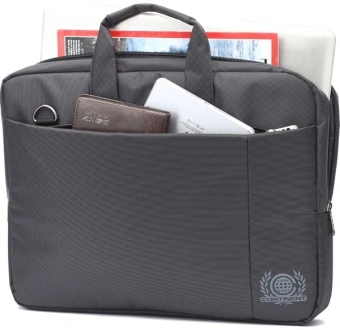 Сумка для ноутбука 15.6" Continent CC-215 GR серый нейлон/полиэстер - купить недорого с доставкой в интернет-магазине