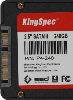 Накопитель SSD Kingspec SATA-III 240GB P4-240 2.5" - купить недорого с доставкой в интернет-магазине