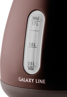 Чайник электрический Galaxy Line GL 0343 1.7л. 2200Вт коричневый корпус: металл/пластик (ГЛ0343ЛШОК) - купить недорого с доставкой в интернет-магазине