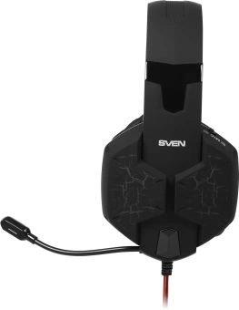 Наушники с микрофоном Sven AP-U988MV черный/красный 2.2м мониторные оголовье - купить недорого с доставкой в интернет-магазине