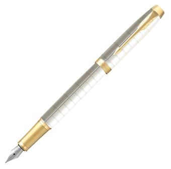 Ручка перьев. Parker IM Premium F318 (CW2143649) Pearl GT F сталь нержавеющая подар.кор. кругл. 1 ручка/Подарочный футляр - купить недорого с доставкой в интернет-магазине
