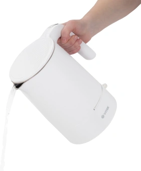 Чайник электрический Vitek VT-1104 1.5л. 2200Вт белый корпус: металл/пластик - купить недорого с доставкой в интернет-магазине