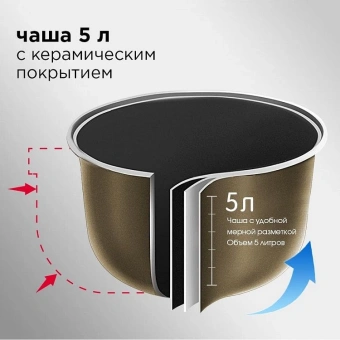Мультиварка Red Solution RMC-M291 5л 860Вт черный/серый - купить недорого с доставкой в интернет-магазине