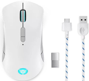 Мышь Lenovo Legion M600 белый оптическая 16000dpi беспров. BT/Radio USB 9but (GY51C96033) - купить недорого с доставкой в интернет-магазине