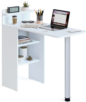 Стол для компьютера Сокол СП-19 складн. столешница ЛДСП белый каркас хром (00-00012723) - купить недорого с доставкой в интернет-магазине