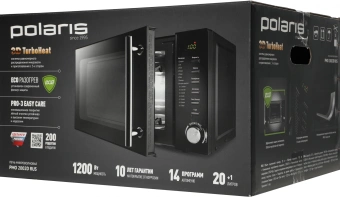 Микроволновая Печь Polaris PMO 2002D RUS 20л. 700Вт черный - купить недорого с доставкой в интернет-магазине
