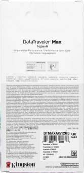 Флеш Диск Kingston 512GB DataTraveler Max DTMAXA/512GB USB3.2 черный/бордовый - купить недорого с доставкой в интернет-магазине