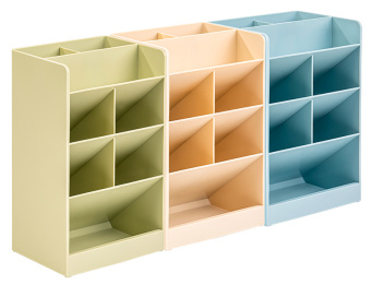 Органайзер настольный Deli 8939BLUE 120х91х205мм синий пластик - купить недорого с доставкой в интернет-магазине