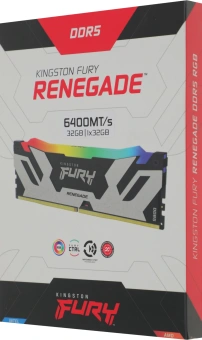 Память DDR5 32GB 6400MHz Kingston KF564C32RSA-32 Fury Renegade XMP RGB RTL Gaming PC5-51200 CL32 DIMM 288-pin 1.4В quad rank с радиатором Ret - купить недорого с доставкой в интернет-магазине