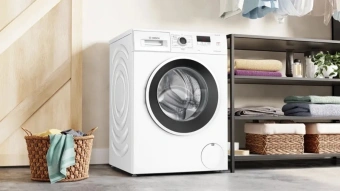 Стиральная машина Bosch Serie 2 WGE03200BY пан.англ. класс: A загр.фронтальная макс.:8кг белый инвертор - купить недорого с доставкой в интернет-магазине