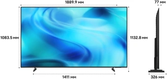 Телевизор LED Samsung 85" UE85U8000HUXPY черный/серый 4K Ultra HD 60Hz DVB-T2 DVB-C DVB-S2 USB WiFi Smart TV (RUS) - купить недорого с доставкой в интернет-магазине