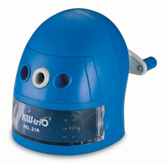Точилка для карандашей механическая Kw-Trio 314Ablu Робот 314A-BLU 1 отверстие пластик синий - купить недорого с доставкой в интернет-магазине