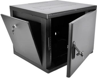 Шкаф коммутационный ЦМО (ШРН-М-9.650.1-9005) настенный 9U 600x650мм пер.дв.металл направл.под закл.гайки 120кг черный 581мм 22кг 180град. 480мм IP20 сталь - купить недорого с доставкой в интернет-магазине