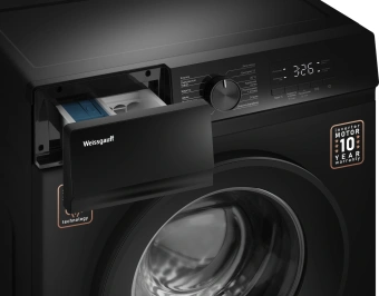 Стиральная машина Weissgauff WM 39106 Inverter Steam класс: A++ загр.фронтальная макс.:6кг черный инвертор - купить недорого с доставкой в интернет-магазине