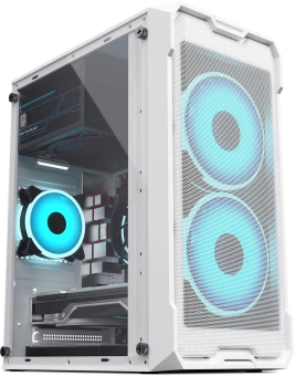 Корпус Оклик OCC-MN302F белый без БП mATX 1xUSB2.0 1xUSB3.0 audio - купить недорого с доставкой в интернет-магазине