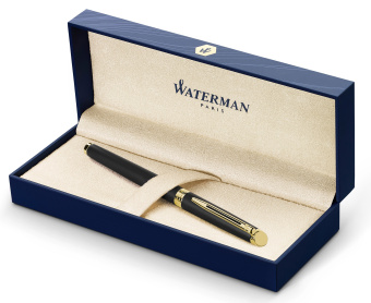 Ручка роллер Waterman Hemisphere (CWS0920750) Matte Black GT F черн. черн. подар.кор. - купить недорого с доставкой в интернет-магазине