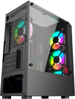 Корпус Bloody BD-CC102F черный без БП mATX 2x120mm 2xUSB2.0 1xUSB3.0 audio bott PSU - купить недорого с доставкой в интернет-магазине