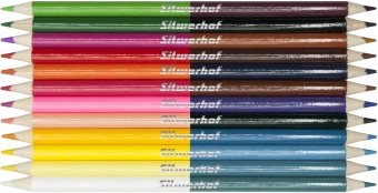 Карандаши цв. Silwerhof Color двухцвет. 2.8мм кругл. дерево ассорти 24цв. коробка/европод. (12шт) - купить недорого с доставкой в интернет-магазине